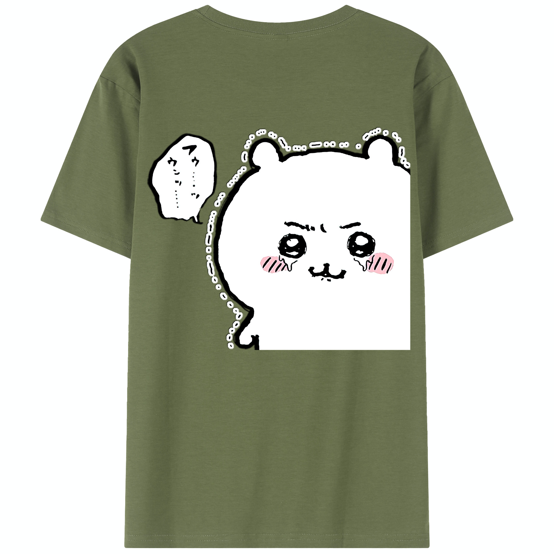 （画像用） ちいかわ ちいかわ Chii-kawa chiikawa 綿100％半袖Tシャツ（背面プリント）